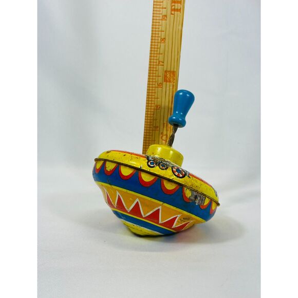Vintage 1940s/50s Ohio Art Spinning Top Circus Train Childrens Toy - Picture 8 of 8